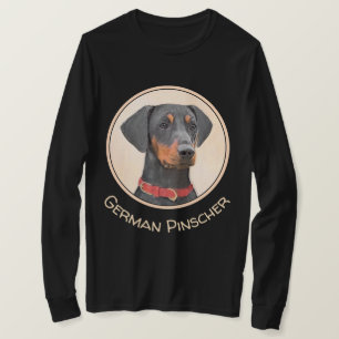 ドイツピンシャー絵画ズ – かわいいオリジナルドッグアート Tシャツ
