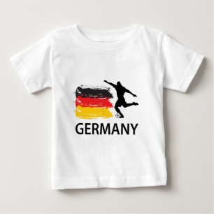 ドイツフットボール ベビーTシャツ