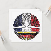 ドイツフランスのフランス国旗 カード (正面/裏面インサイチュ)