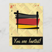 ドイツブラシの旗 招待状 (正面/裏面)