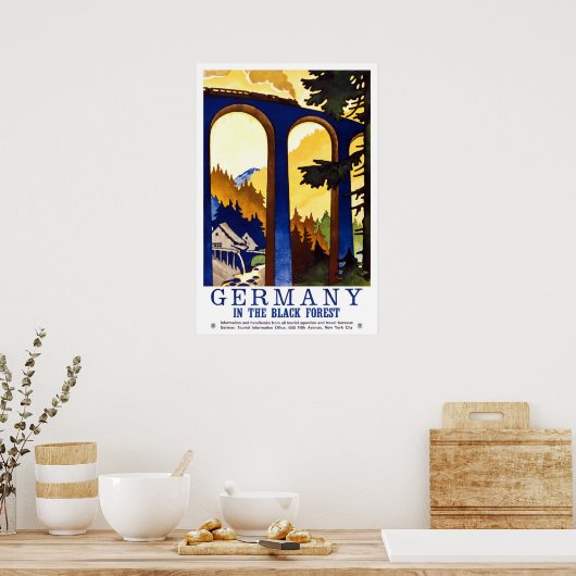 ドイツブラックフォレストヴィンテージ旅行 ポスター (キッチン)