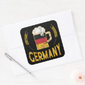 ドイツプライドドイツ国旗のビール愛好家オクトーバーフェスト スクエアシール (封筒)
