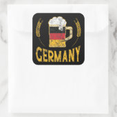 ドイツプライドドイツ国旗のビール愛好家オクトーバーフェスト スクエアシール (バッグ)