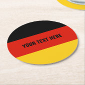 ドイツペーパー飲み物用コースターのドイツの旗 ラウンドペーパーコースター (アングル)