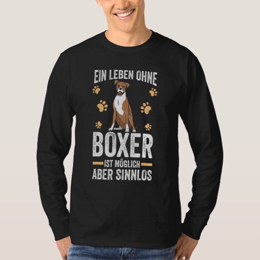 ドイツボクサー犬が飼い犬 Tシャツ (正面)