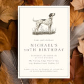 ドイツポインタードッグ狩り大人の誕生日パーティー 招待状