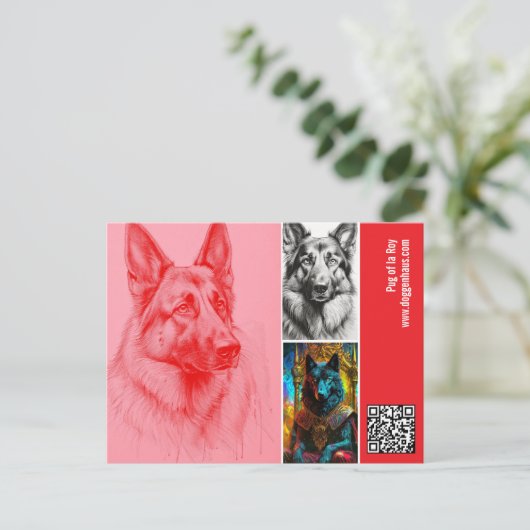 ドイツモダンの羊飼いの写真 ポストカード (スタンド正面)