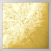 ドイツモダンエレガントミュンヘンの高級ギフトマップ 箔ポスター (正面)