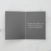 ドイツユーモアのあるの羊飼いの卒業カード カード (内部)