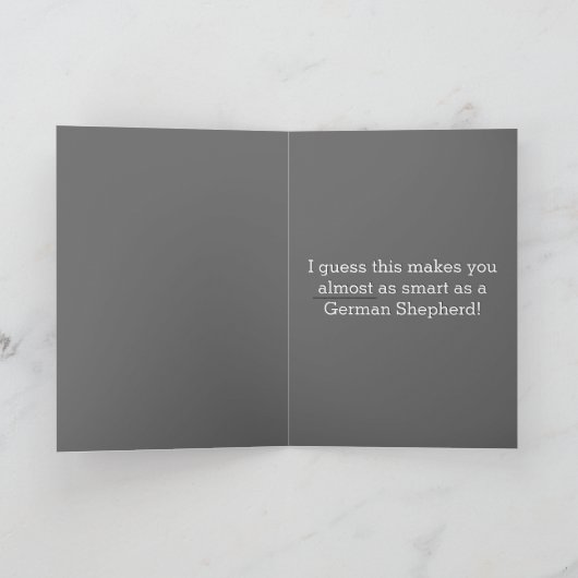 ドイツユーモアのあるの羊飼いの卒業カード カード (内部)