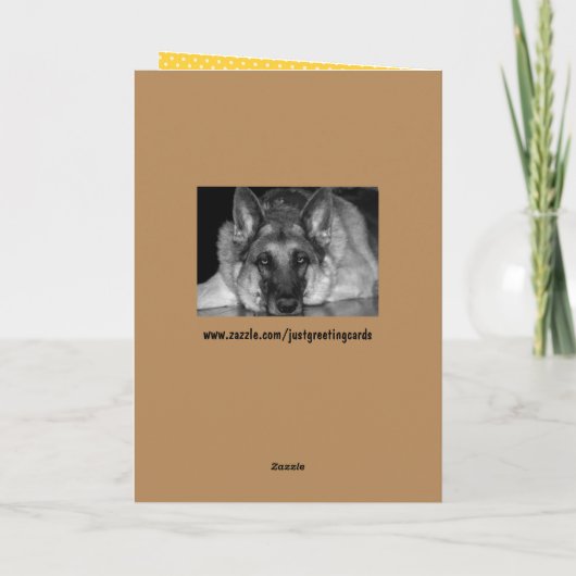 ドイツユーモアのある羊飼い卒業カード カード (裏面)