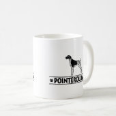 ドイツユーモアのある語の短縮形ポインタ コーヒーマグカップ (正面右)