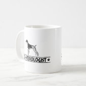 ドイツユーモアのある語の短縮形ポインタ コーヒーマグカップ (正面左)