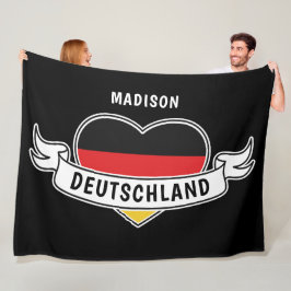 ドイツラブ名前をカスタムするフリースブランケット フリースブランケット