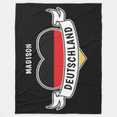 ドイツラブ名前をカスタムするフリースブランケット フリースブランケット (正面)