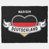 ドイツラブ名前をカスタムするフリースブランケット フリースブランケット (正面(横))