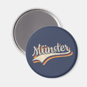 ドイツランドミュンスターヴィンテージレトロタイポグラフ マグネット (正面/裏面)