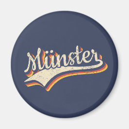 ドイツランドミュンスターヴィンテージレトロタイポグラフ マグネット