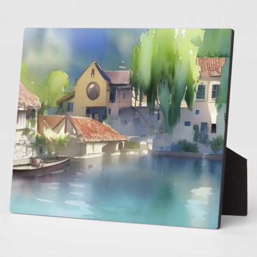 ドイツリバービレッジウォーターカラー フォトプラーク (側面)