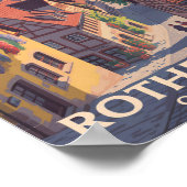 ドイツローテンブルクのオブデルタウバーイラストレーションアート ポスター (角)