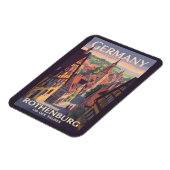 ドイツローテンブルクのオブデルタウバーイラストレーションアート マグネット (左側)