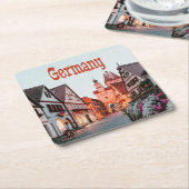 ドイツローハウス スクエアペーパーコースター (アングル)