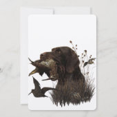 ドイツワイヤーヘアードポインターでのウッドコック狩り 招待状 (裏面)