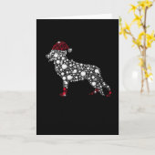 ドイツンシェパードサンタシャツ クリスマス オーナー ギフト カード (黄色い花)