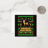 ドイツン・シェパードのクリスマス ノートカード (正面/裏面インサイチュ)