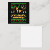 ドイツン・シェパードのクリスマス ノートカード (正面/裏面)