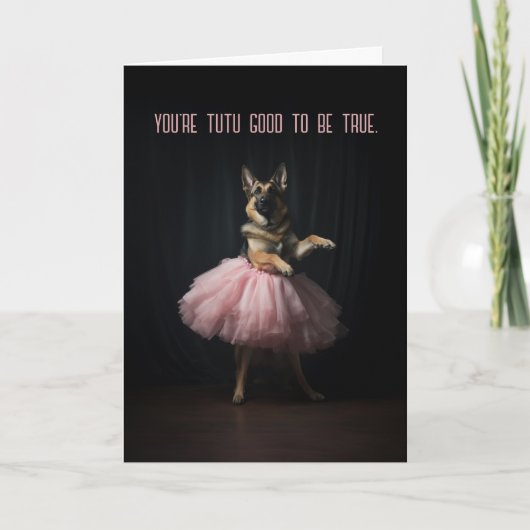 ドイツン・シェパードのバレンタインデー カード (正面)