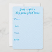 ドイツン・シェパードの誕生日パーティー招待状 招待状 (裏面)