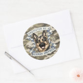 ドイツン・シェパード保護ステッカー ラウンドシール (封筒)