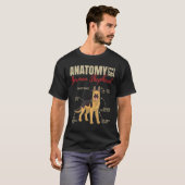 ドイツン・シェパード犬の解剖学 1 Tシャツ (正面フル)