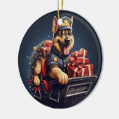 ドイツン・シェパード・クリスマス・ペット・オーナメント, 犬好き セラミックオーナメント (左)