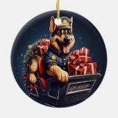 ドイツン・シェパード・クリスマス・ペット・オーナメント, 犬好き セラミックオーナメント (裏面)