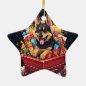 ドイツン・シェパード・クリスマス・ペット・オーナメント, 犬好き セラミックオーナメント (裏面)