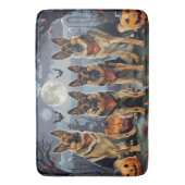 ドイツン・シェパード ハロウィン 怖い バスマット (正面縦)