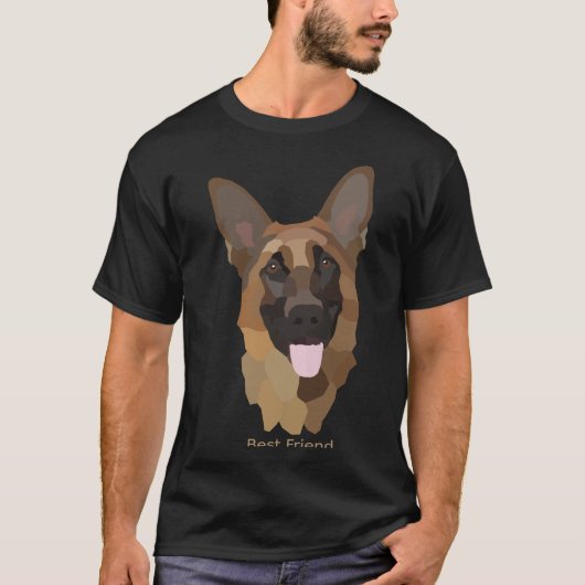 ドイツン・シェパード 親友 211 Tシャツ (正面)