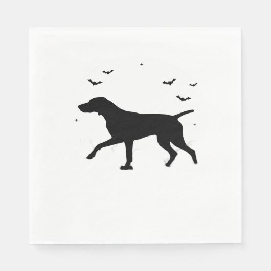 ドイツン・ショートヘアード・ポインター 犬 ハロウィン 月 シル スタンダードランチョンナプキン (正面)