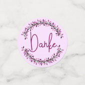 ドイツン デザイン チック パープル リーフ フラワー コンフェッティ (スモール正面)