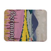 ドイツヴィンテージカントリー側旅行ポスター マグネット (横)