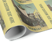 ドイツヴィンテージトラベルラッピング紙 ラッピングペーパー (ロールコーナー)