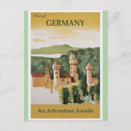 ドイツヴィンテージ城旅行ポスター ポストカード