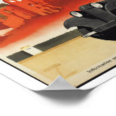 ドイツヴィンテージ旅行でモーターリング ポスター (角)