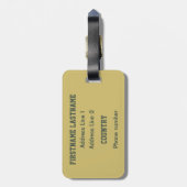 ドイツヴィンテージ旅行カスタムなラベル ラゲッジタグ (裏面縦)