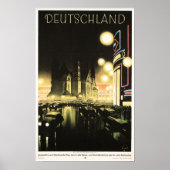 ドイツヴィンテージ欧州旅行ポスター ポスター (正面)