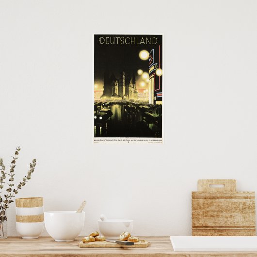 ドイツヴィンテージ欧州旅行ポスター ポスター (キッチン)