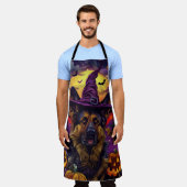 ドイツ不気味の羊飼いハロウィンウィッチカボチャ エプロン (着用した状態)