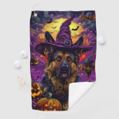 ドイツ不気味の羊飼いハロウィンウィッチカボチャ ゴルフタオル (インサイチュ)